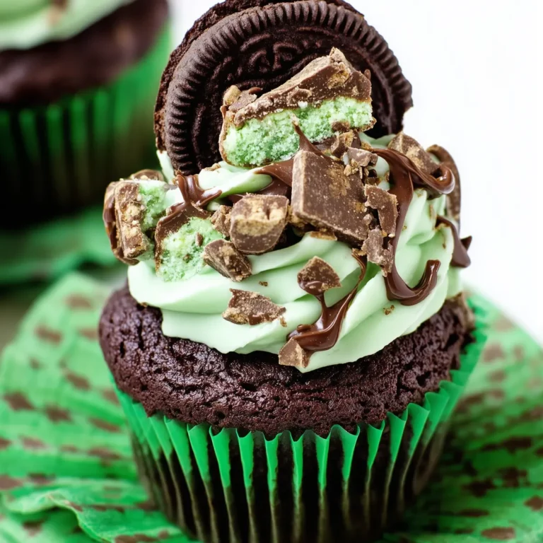 Andes Mint Chocolate Cupcakes