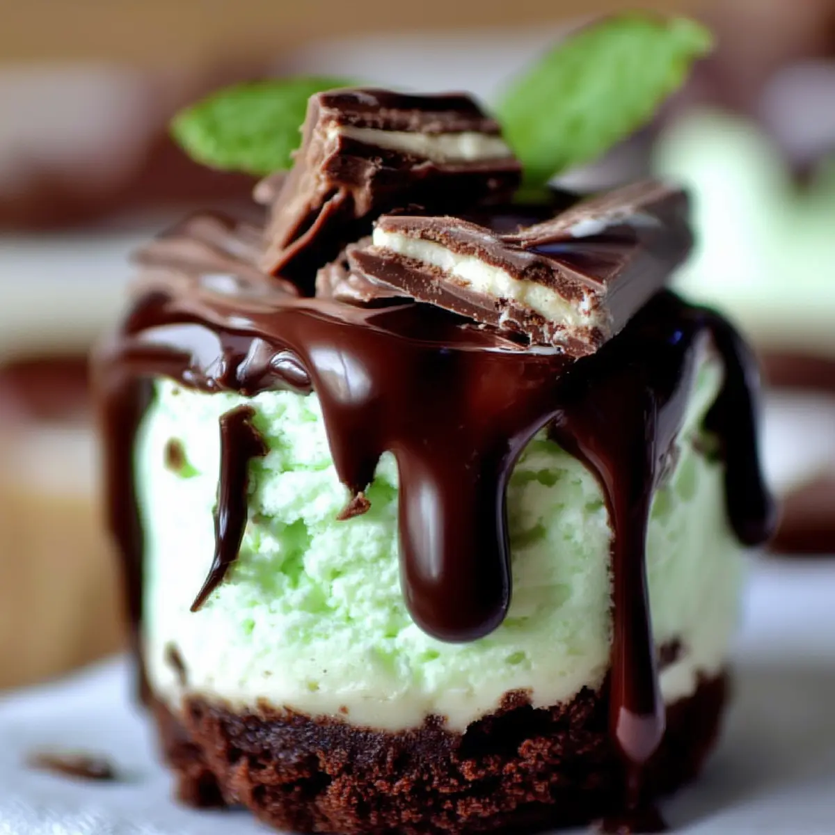 Andes Mint Mini Cheesecakes