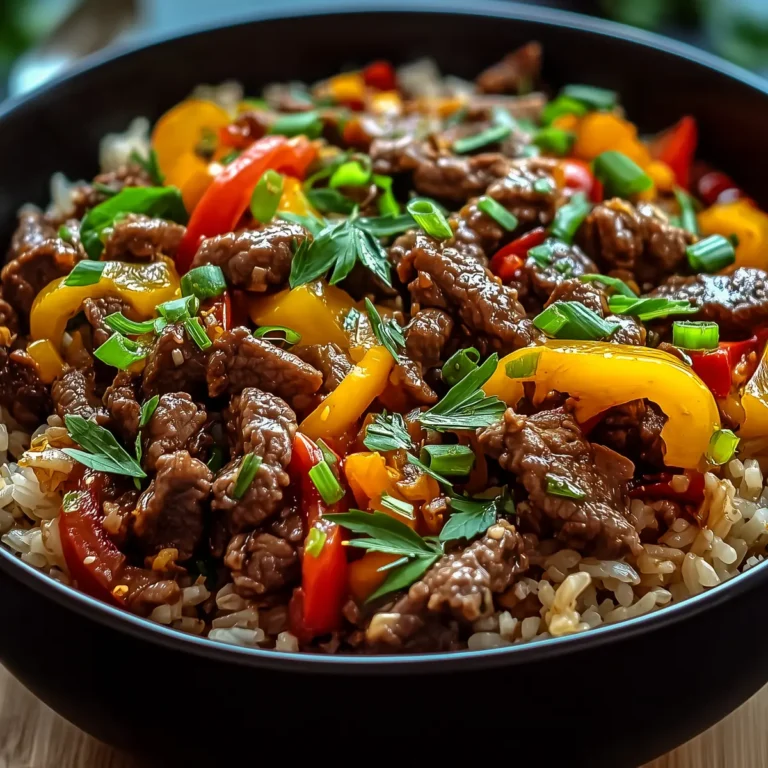 Beef and Pepper Rice Bowl