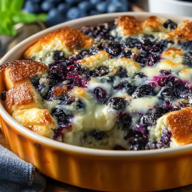 Blueberry Cottage Cheese Breakfast Bake