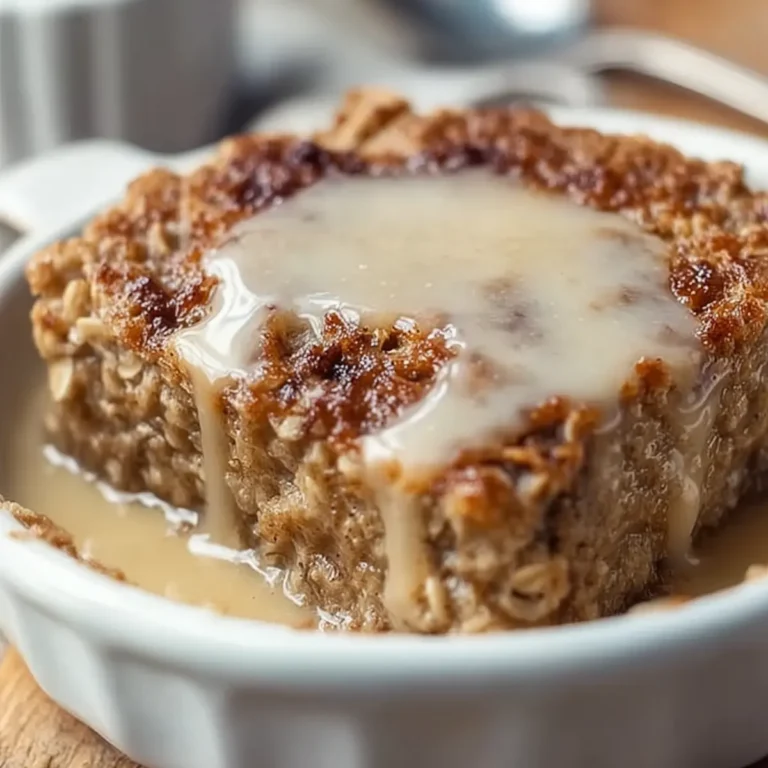 Cinnamon Roll Baked Oatmeal