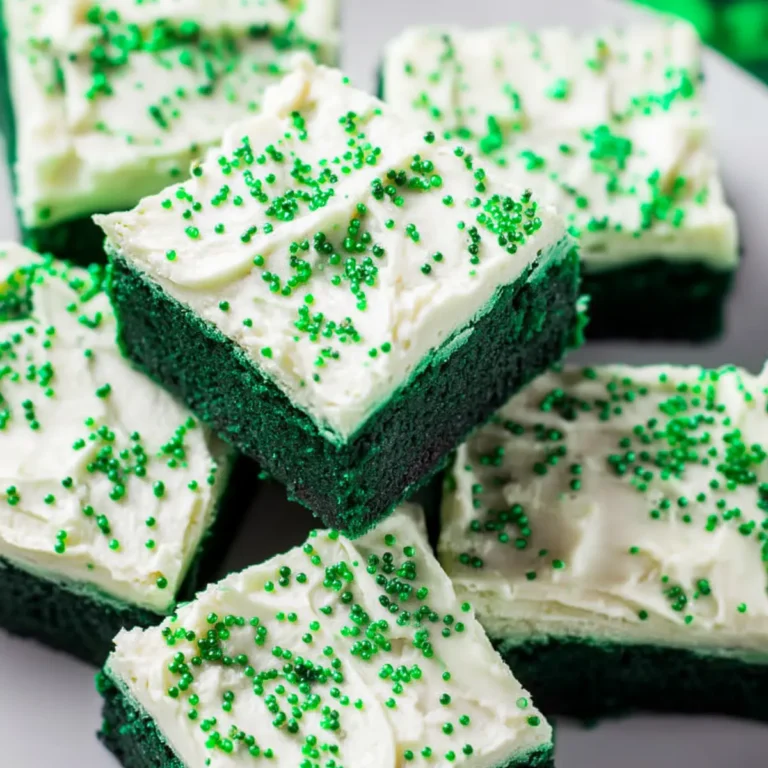 Green Velvet Brownies with Cream Cheese Frosting