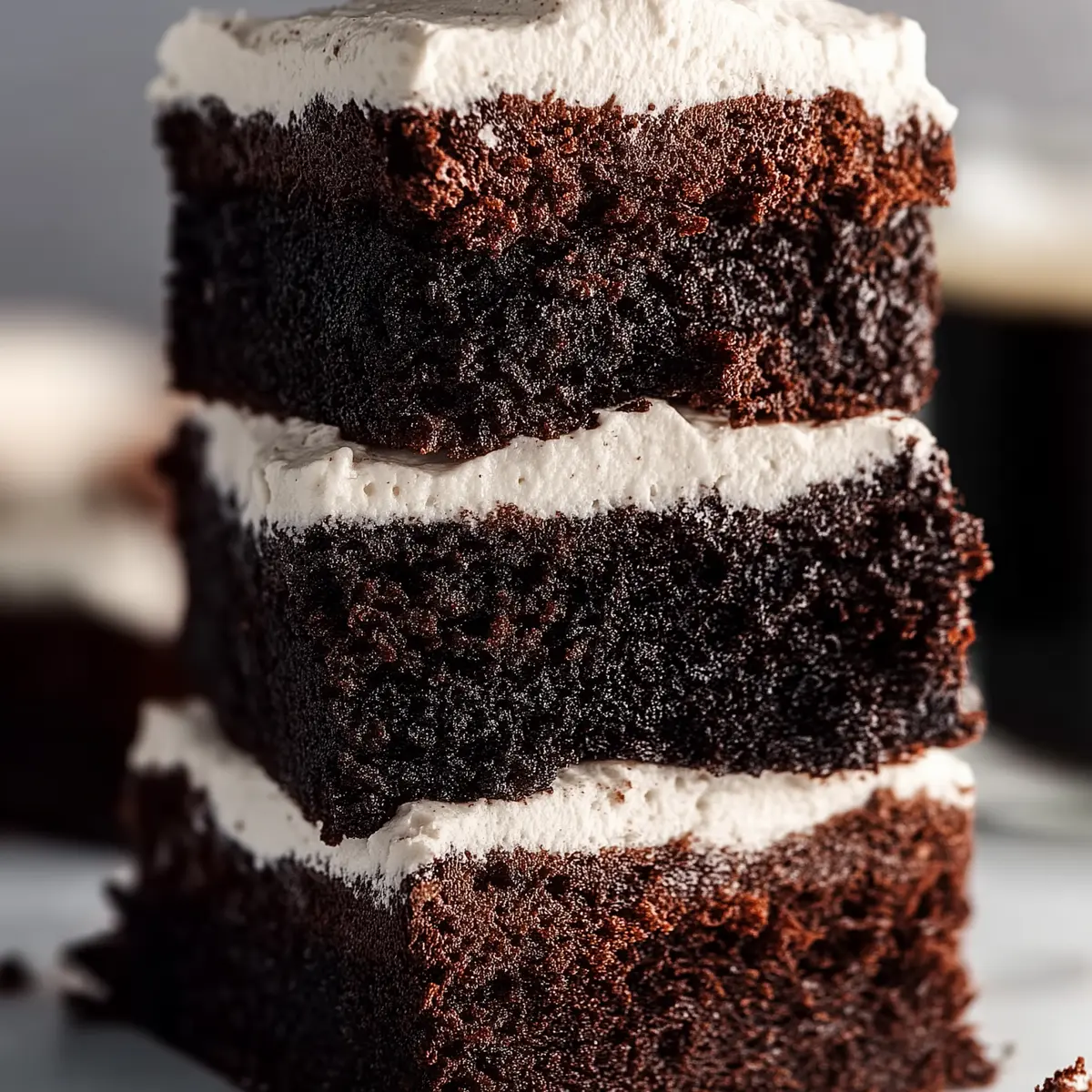 Guinness Chocolate Brownies with Baileys Frosting