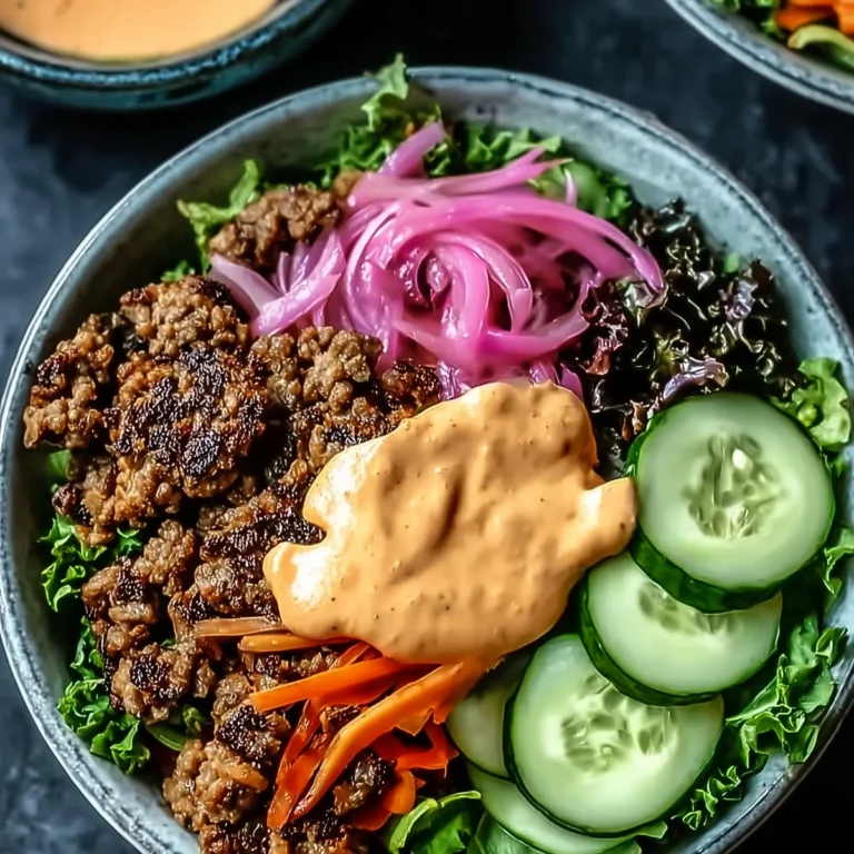 Healthy Burger Bowls with Special Sauce