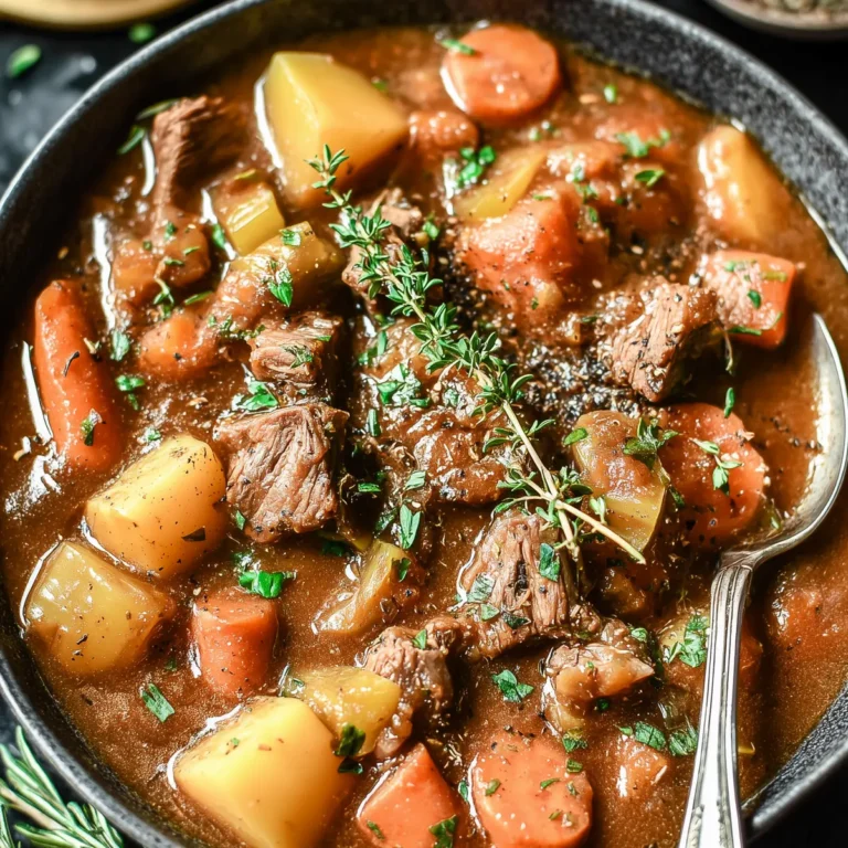Hearty Irish Pork Stew with Stout and Caraway Seeds
