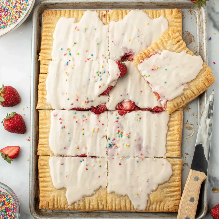 Homemade Strawberry Sheet Pan Pop Tart