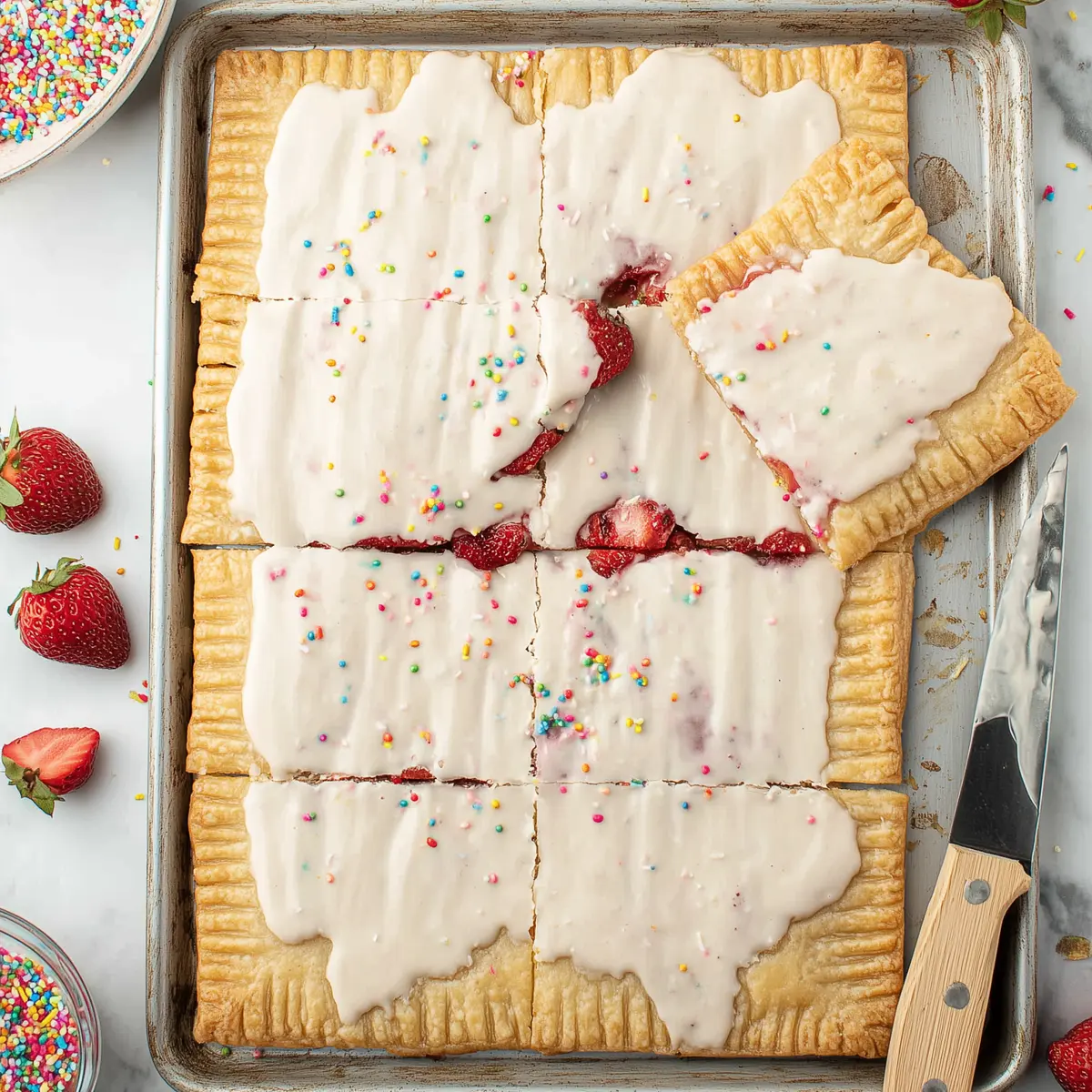 Homemade Strawberry Sheet Pan Pop Tart