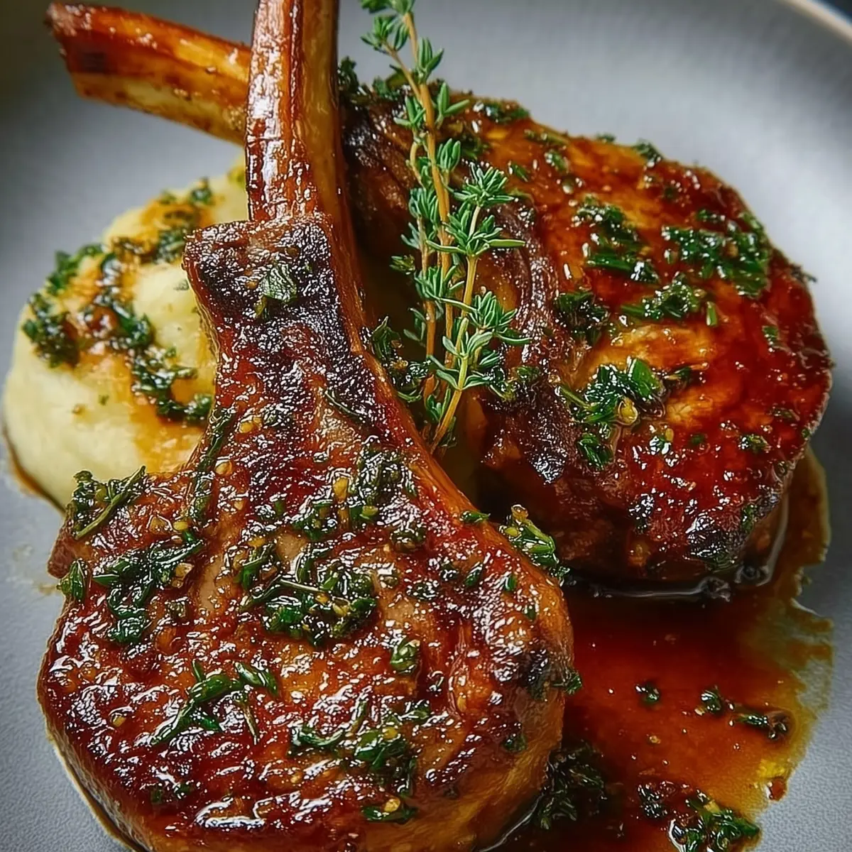 Honey Garlic Butter Lamb Cutlets