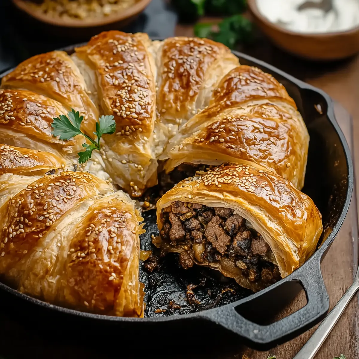 Indulgent Flaky Lamb Pastry