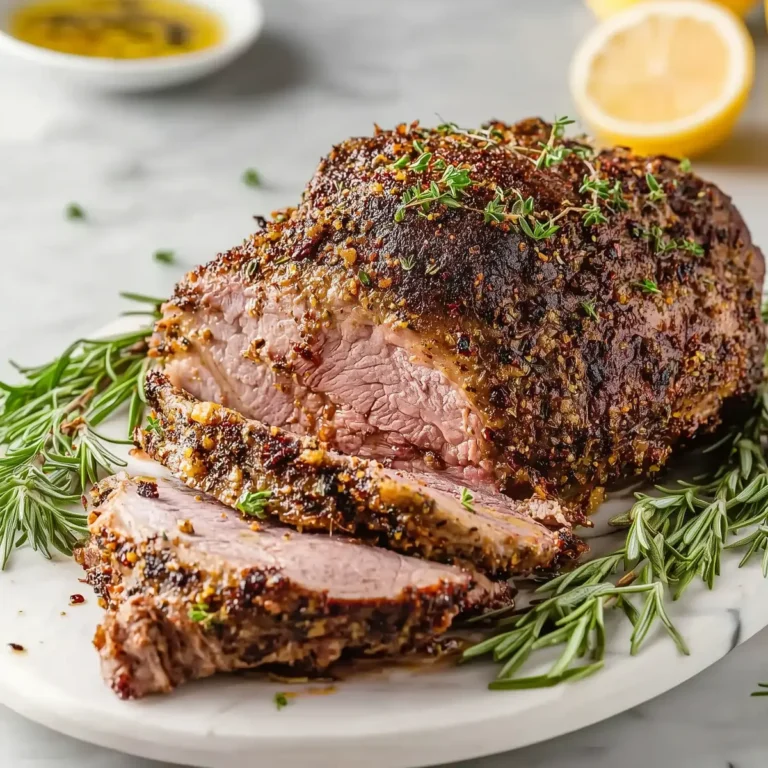 Juicy Roast Boneless Lamb Leg