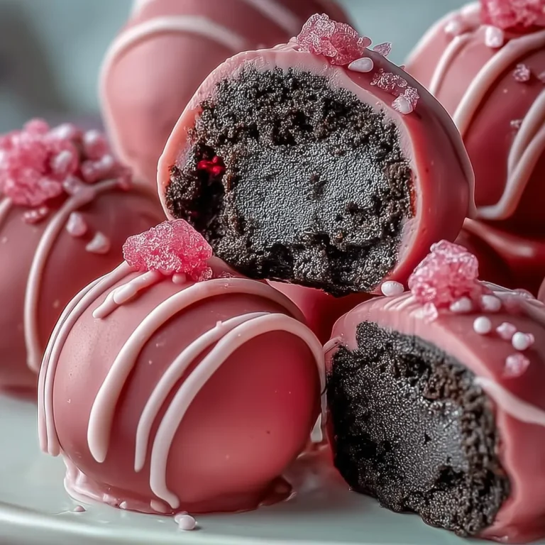 Oreo Truffle Balls with Pink Candy