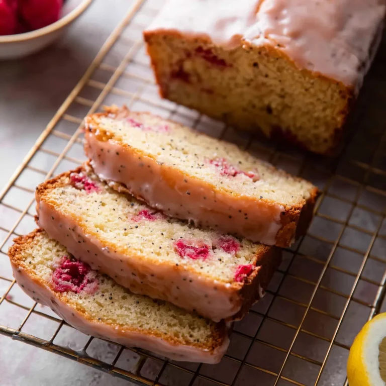 Raspberry Lemon Poppyseed Loaf Cake