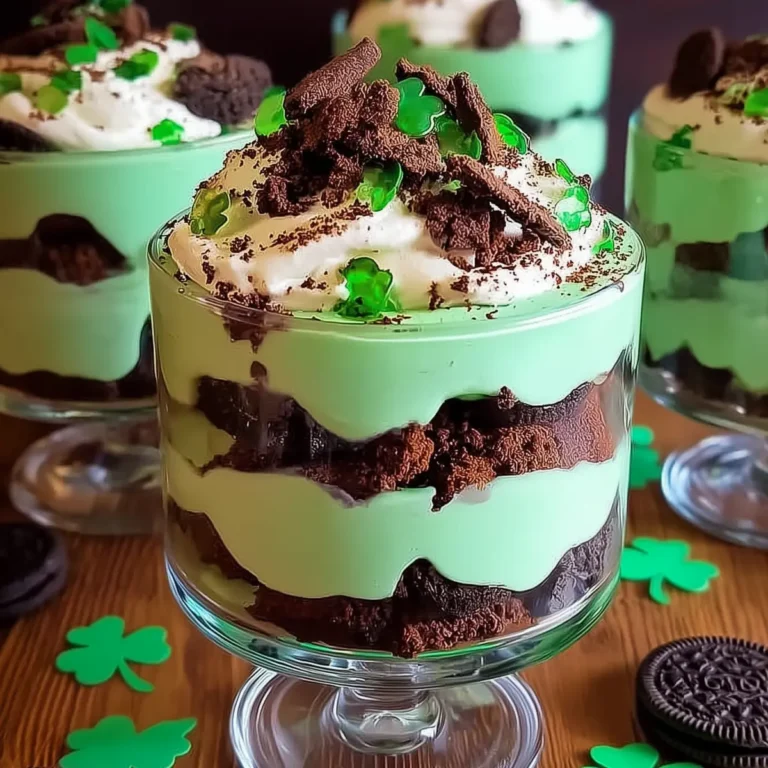St. Patrick's Day Brownie Trifle