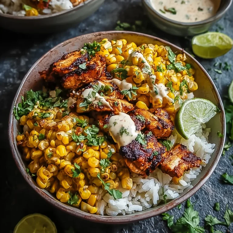 Street Corn Chicken Rice Bowl